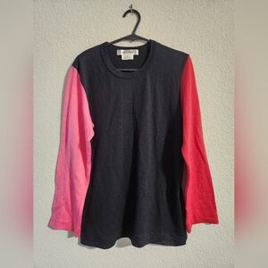 Comme de GARCONS color block long-sleeve 100% wool top size small